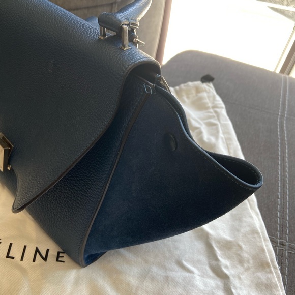 Celine Navy Medium Trapeze Bag - Picture 5 of 11